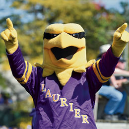 Laurier Golden Hawk mascot