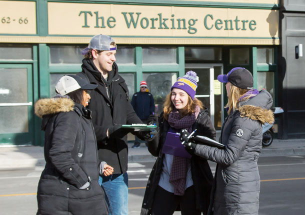 Laurier students at The Working Centre in Kitchener