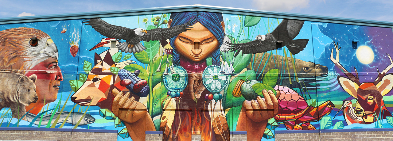 Six Nations mural