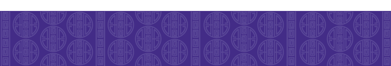 Purple banner of a Korean graphic motif.
